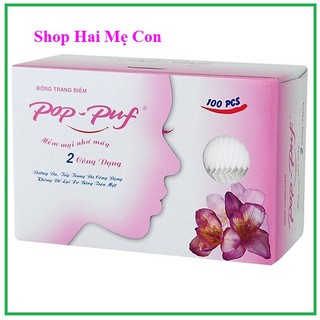 Bông Trang Điểm Pop Puf 2 công dụng Hồng