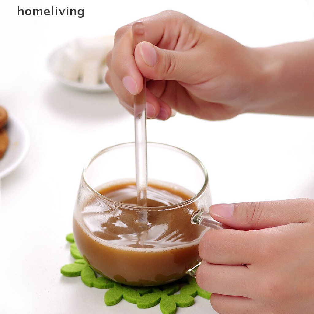Muỗng Cà Phê Cán Dài Bằng Thủy Tinh Trong Suốt