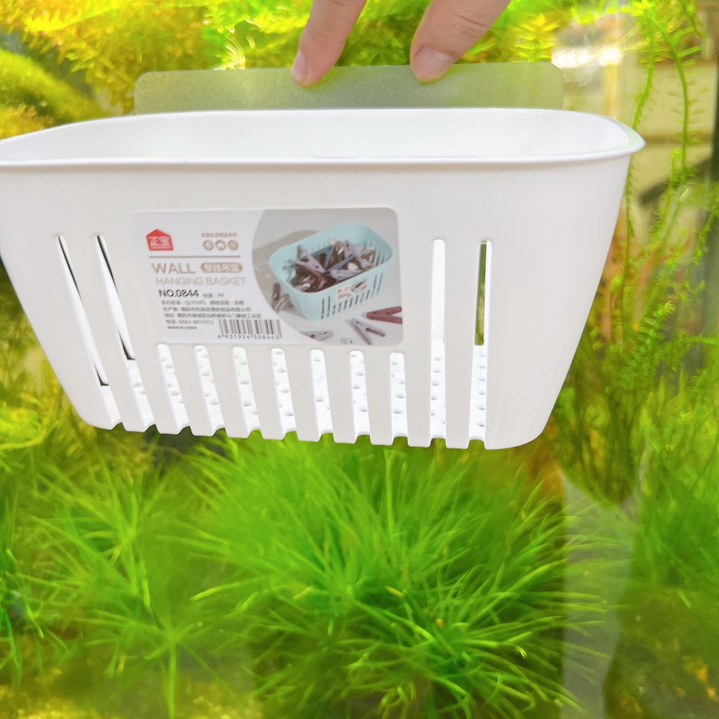 Giỏ rổ dán tường nhà bếp nhà tắm treo vật dụng bàn chải bông tắm , nhà bếp tiện dụng