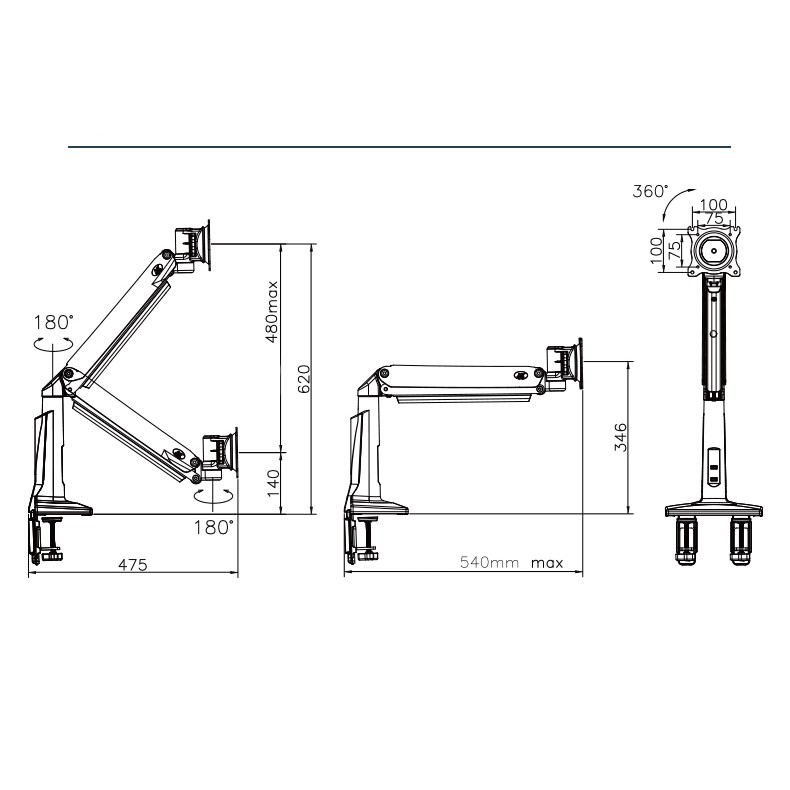 Giá Treo Màn Hình Gắn Bàn North Bayou F37 (24-37inch) | BigBuy360 - bigbuy360.vn