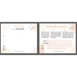 TAG NAILBOX - THẺ CÁM ƠN - THIỆP CÁM ƠN,  THẺ GẮN NAIL LÀM THEO YÊU CẦU