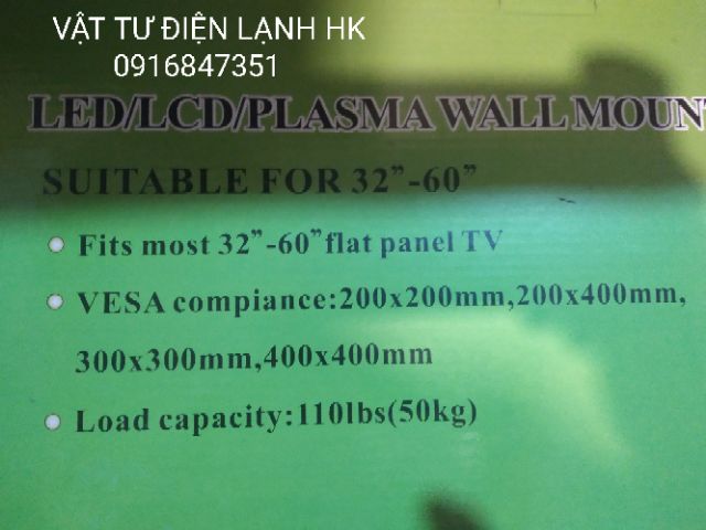 Khung kệ đỡ TV treo tường - Giá treo tivi đa năng 32" - 60" 14" - 42" inch đầy đủ vít nở