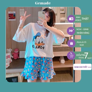 Đồ bộ pijama mùa hè bộ ngủ dễ thương mặc nhà siêu xinh M02