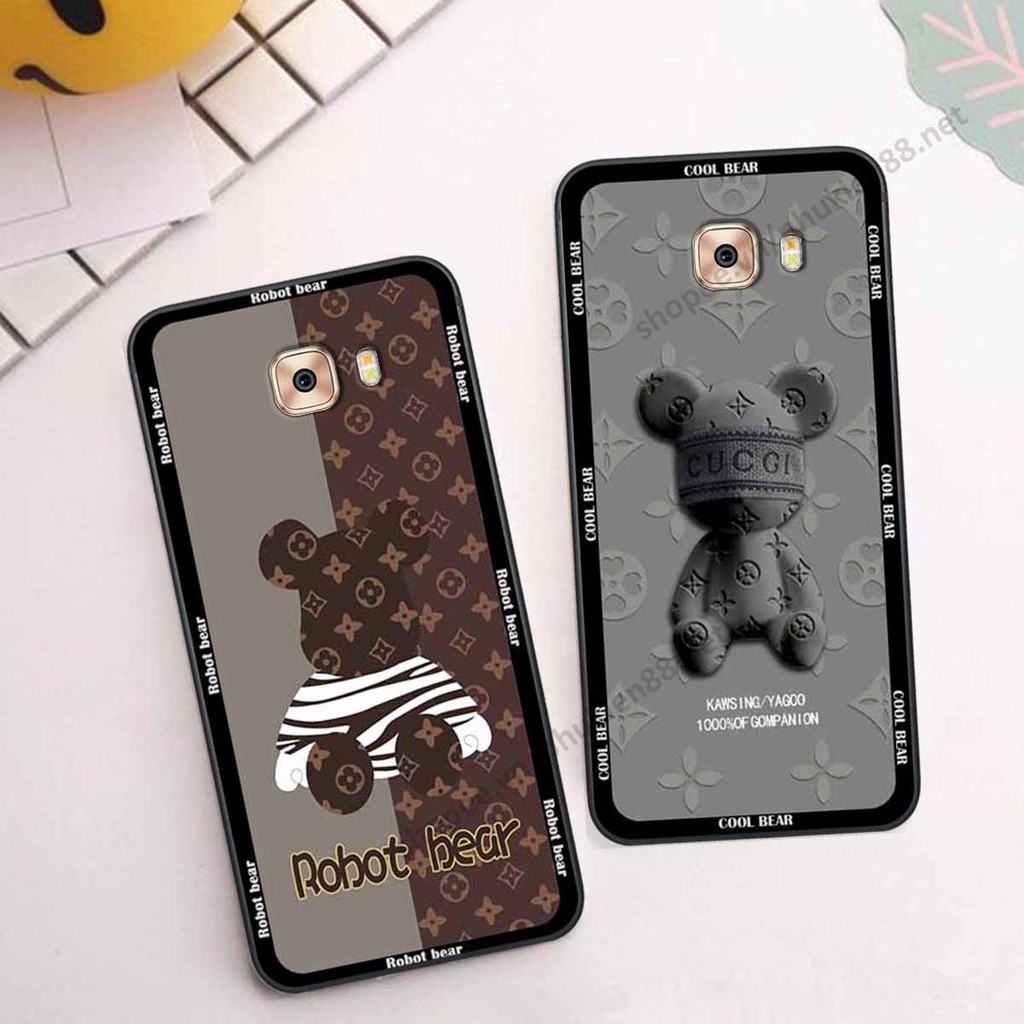 Ốp Samsung C9 Pro bear, k@ws thương hiệu phong cách ốp lưng thời trang cao cấp