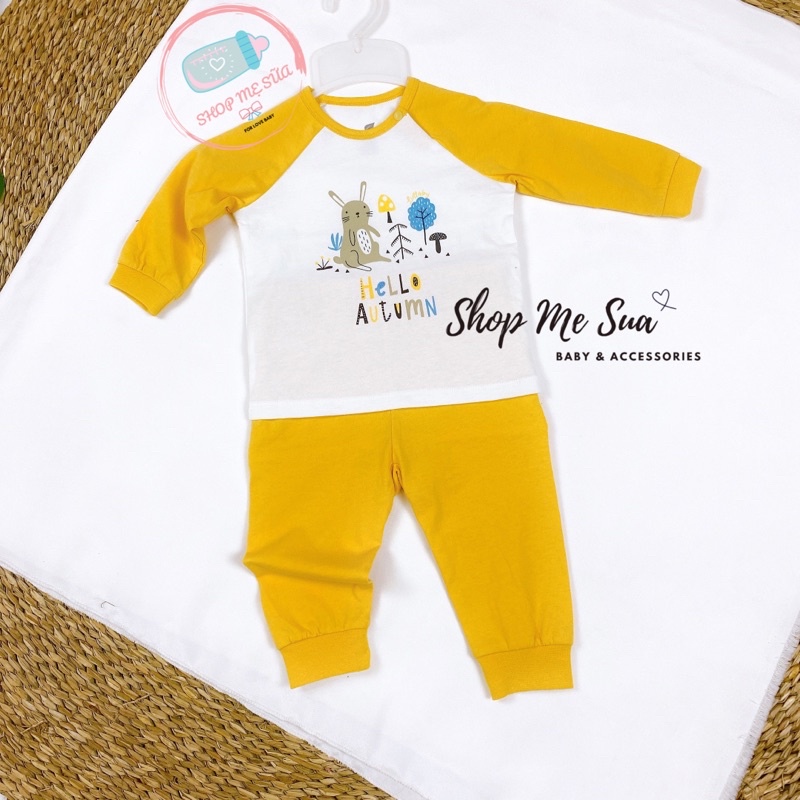 LULLABY (lẻ áo lẻ quần) Bộ thu đông dài tay bé trai chất liệu cotton có tách lẻ áo và quần