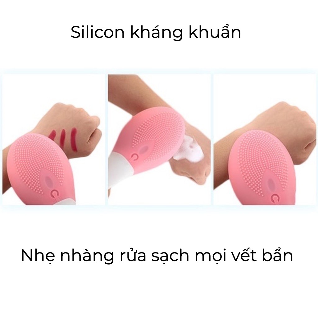 Máy tắm, cây chà lưng, cọ tắm silicon kháng khuẩn- Tẩy da chết body, giảm mụn, viêm lỗ chân lông - Dinh Dinh