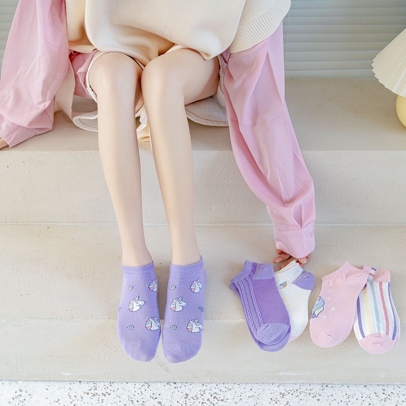 Tất chân cổ ngắn hình Kỳ lân Unicorn