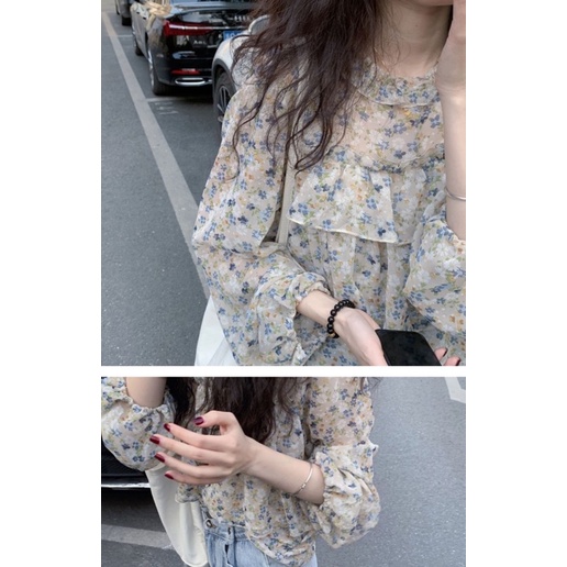 Set áo voan + váy yếm jeans bigsize order