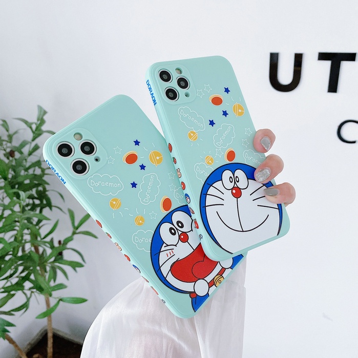 Shockproof Casing Oppo A93 A94 A31 A52 A92 A53 A15 A15S A73 A54 A7 2018 A5s A12 A3s A5 A12e A9 A5 2020 A1K A37 A83 A57 A39 Neo 9 F1s F9 F3 Lite F5 F5Youth F11 Pro Cute Doraemon Cartoon Anti-fall Soft Phone Case
