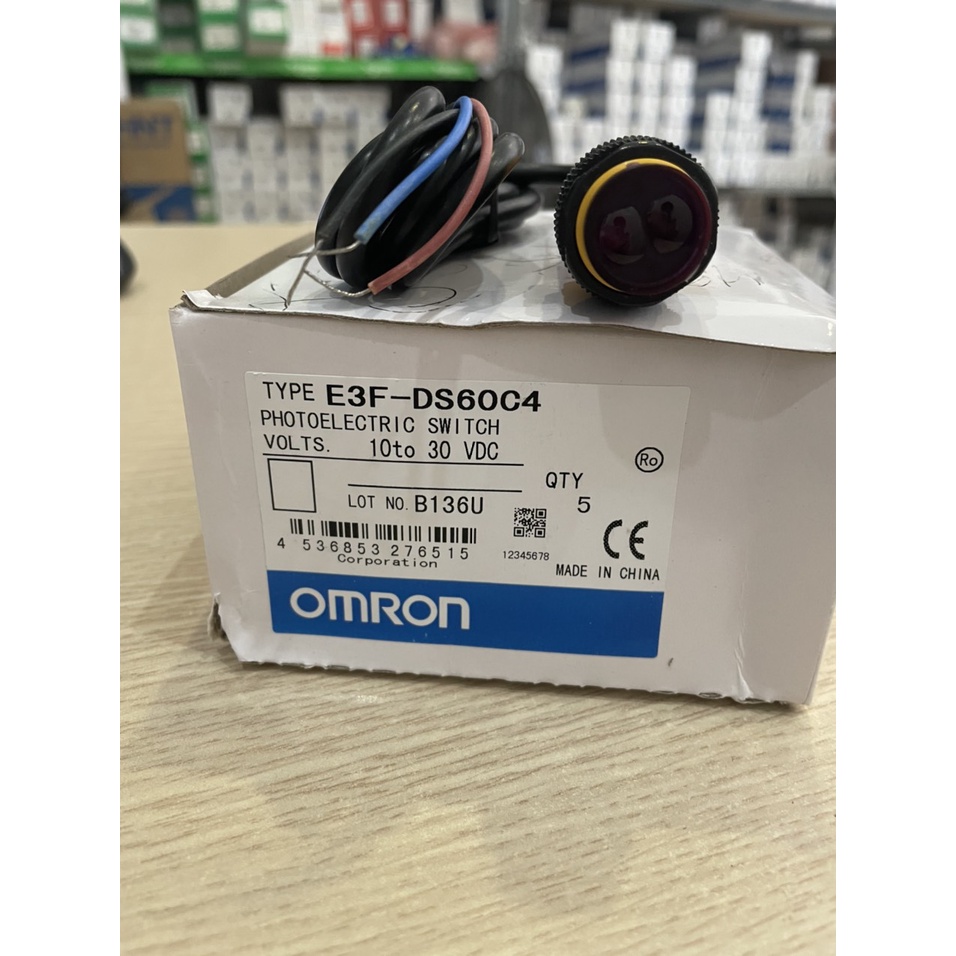 Cảm biến quang 3 dây NPN phi 18 E3F-DS60C4, E3F-DS30C4, E3F-DS10C4