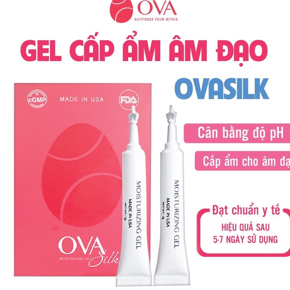 Gel bôi trơn âm đạo chính hãng OvaSilk - USA hỗ trợ, giảm tình trạng khô và cấp ẩm âm đạo, an toàn cho vùng kín, 120g