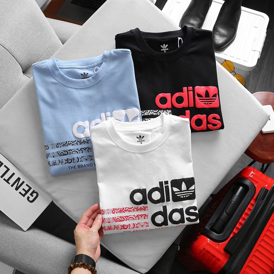 Áo thun nam ADD-054 chữ in nổi vải cotton đẹp