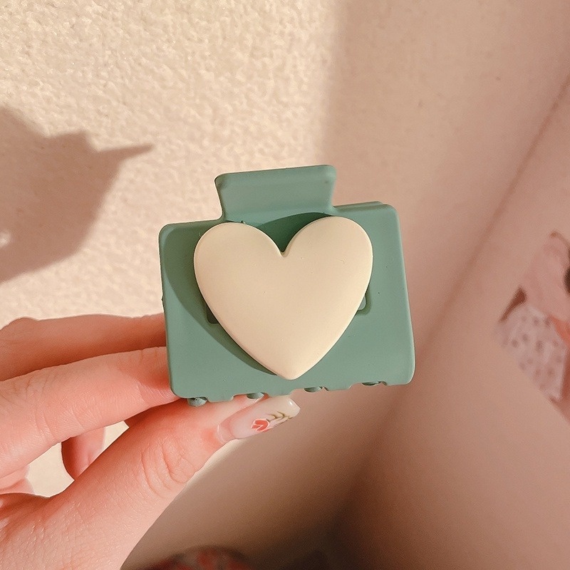 Kẹp Tóc Hình Trái Tim Màu Hồng Phong Cách Hàn Quốc Mới Cho Nữ