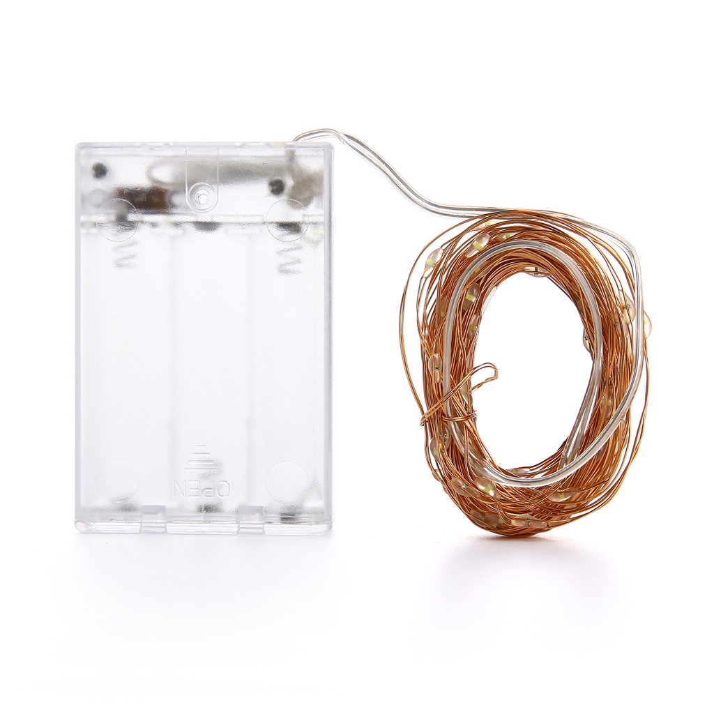 Đèn cổ tích 5M LED 3AA Đèn dây đồng chạy bằng pin Tự làm quà tặng bó hoa Đèn tiệc Giáng sinh