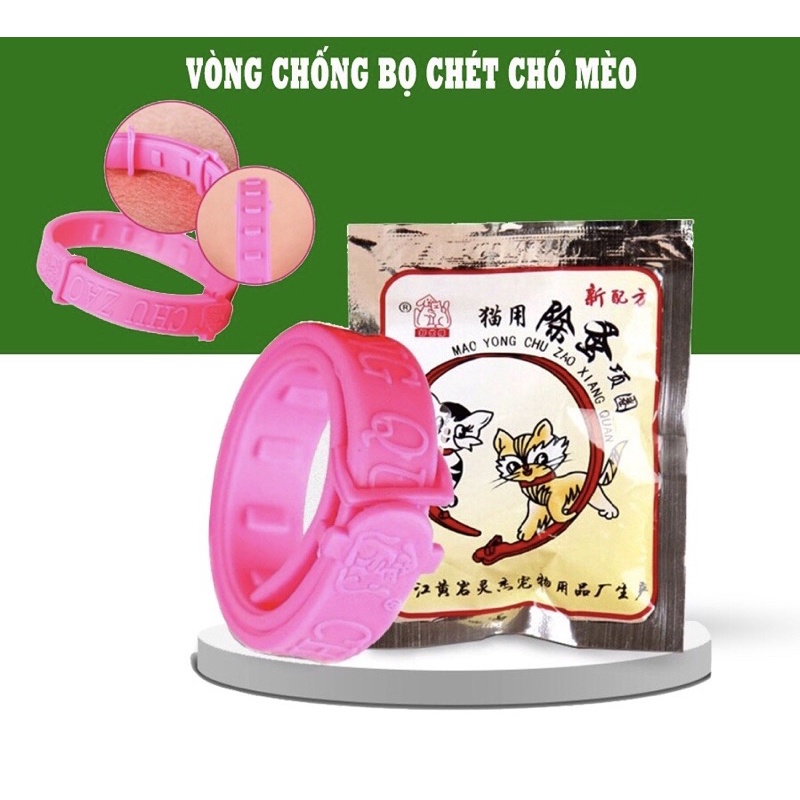 Vòng cổ đeo trị, ngừa ve, rận, bọ chét ở chó mèo