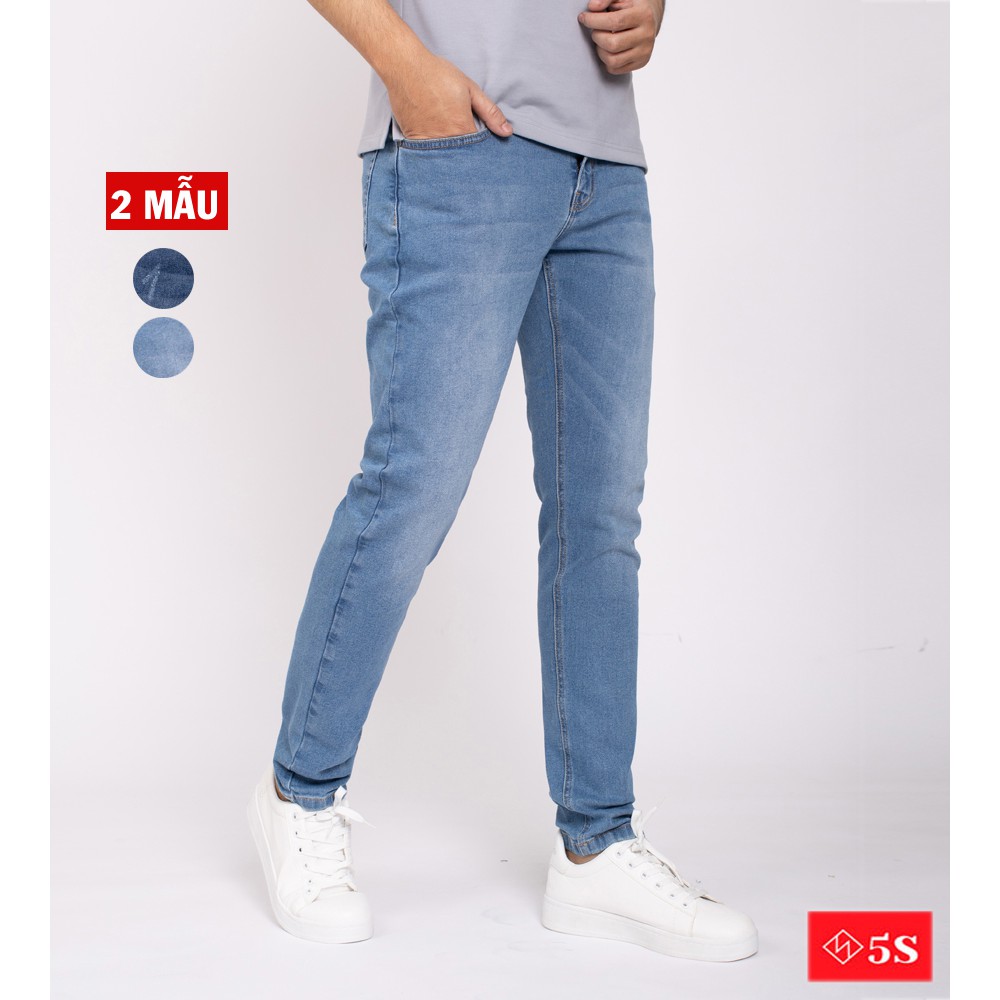 Quần Jean Nam 5S Màu Xanh, Phom Ôm, Trẻ Trung, Thanh Lịch, Co Giãn Tốt