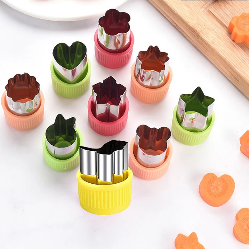 Set 5 khuôn cắt tạo hình rau củ quả mini