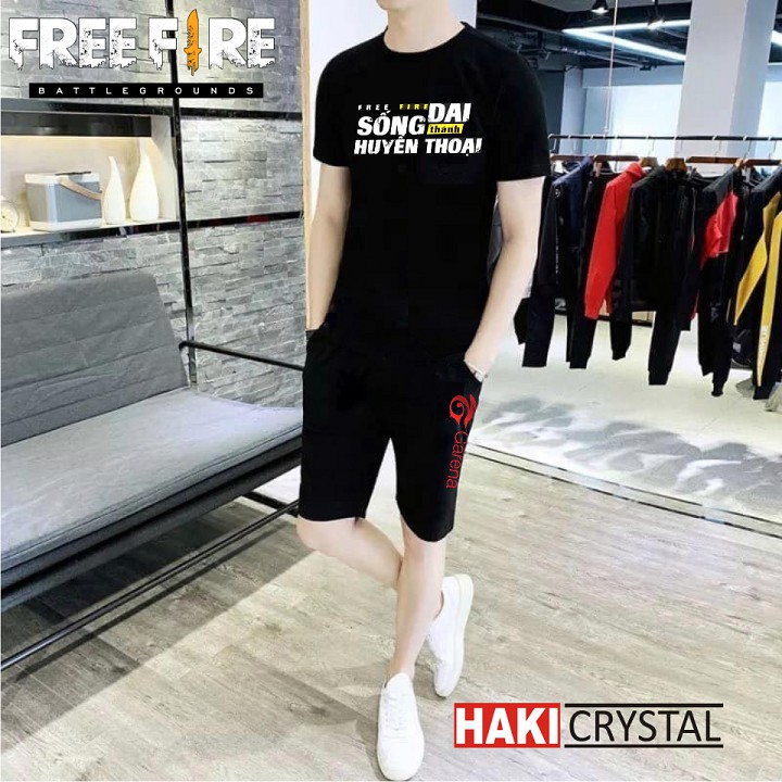 [GIÁ XƯỞNG] Set Quần Áo Unisex In Hình Free Fire chất cotton cực mát - Sống Dai Thành Huyền Thoại