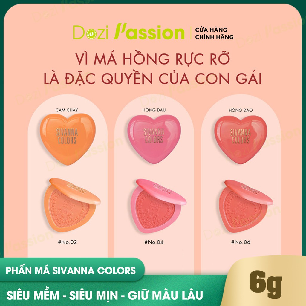 Phấn Má Sivanna Colors So Chic Long Lasting 16 House Blush Bền màu HF6025 (6g)