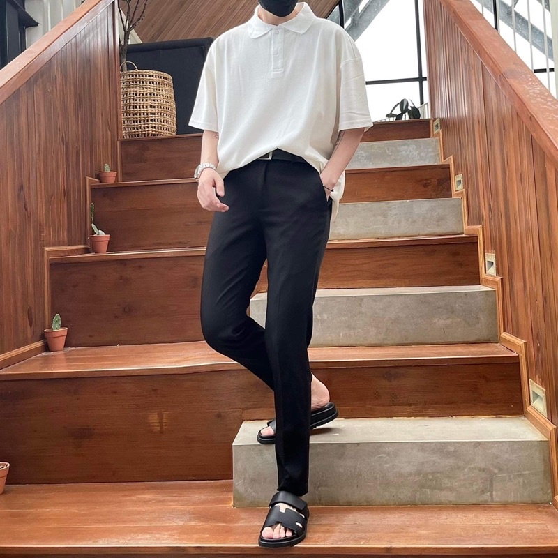 Áo thun cổ polo form basic