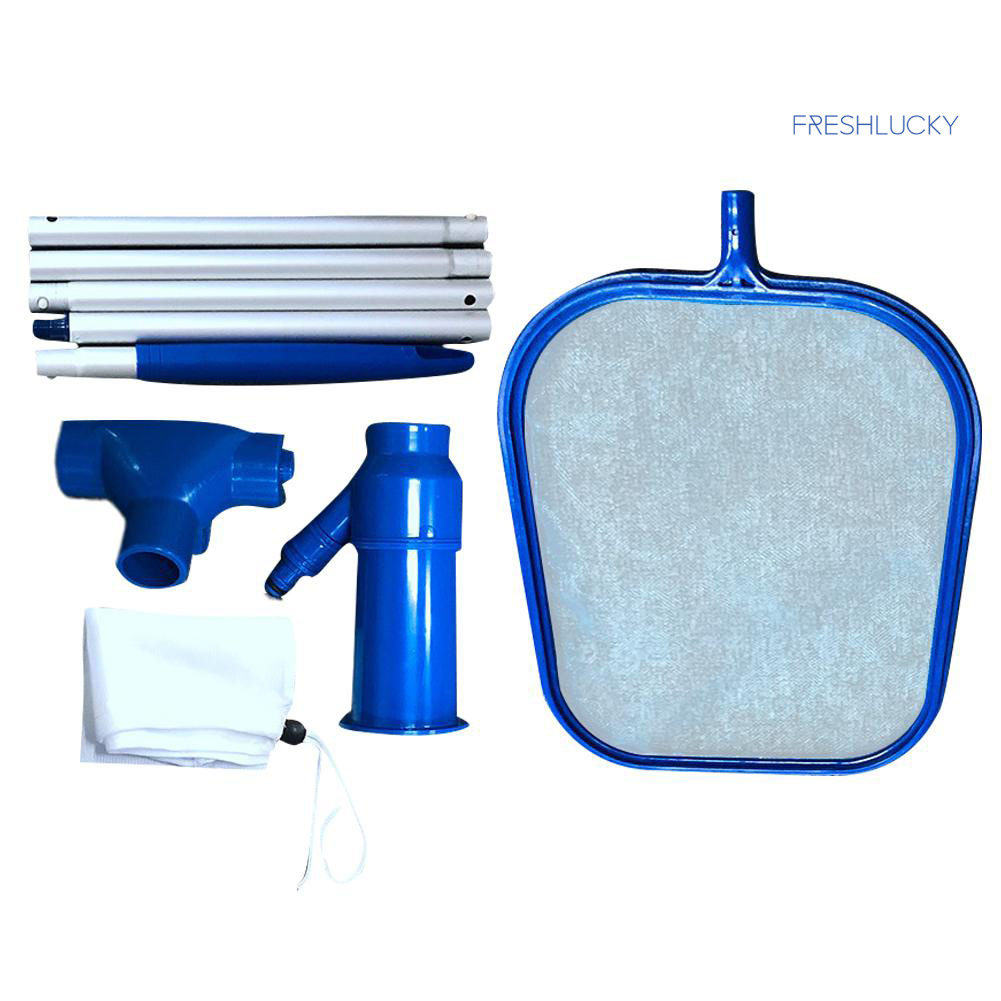 FRE Swimming Pool Vacuum Cleaner Skimmer Net Cleaning Maintenance Tools Kit Set