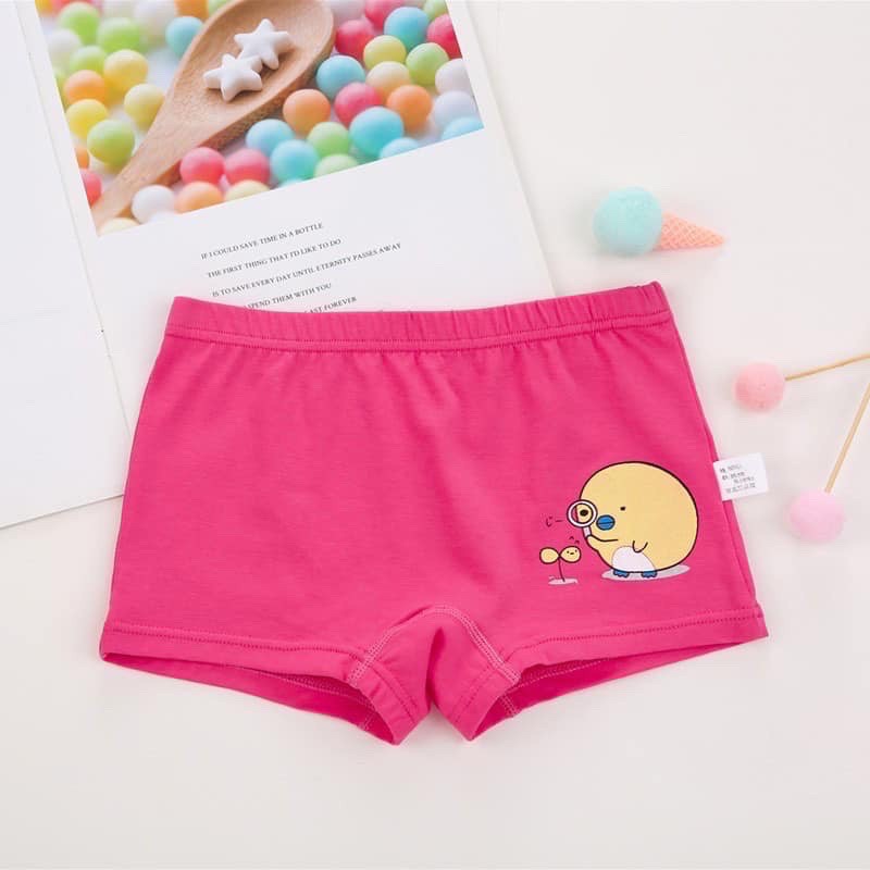 Set 4 Quần Lót Trẻ Em Dạng Boxer Mẫu Happy Lovely Vàng
