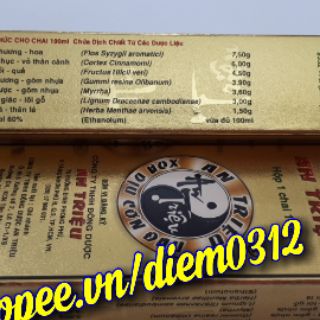 CỒN XOA BÓP AN TRIỆU DẠNG XỊT CHAI 100ml