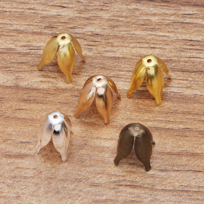 5 phiến hoa rơi chụp nụ hoa 4 cánh 13mm nguyên liệu làm trâm làm trang sức cổ trang