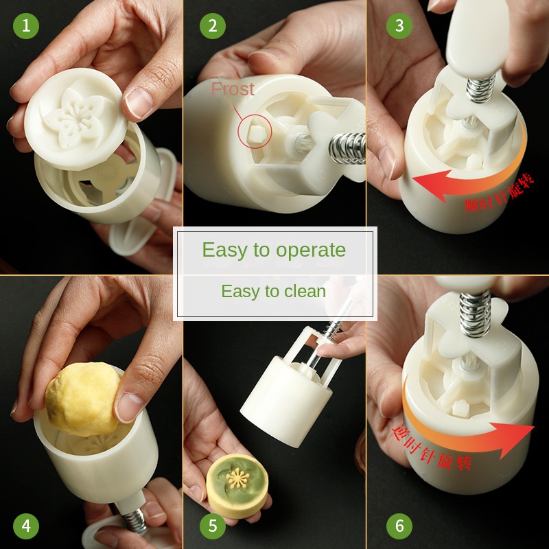 Khuôn Làm Bánh Trung Thu / Bánh Trung Thu Hình Động Vật / Hoa 3D Dễ Thương DIY