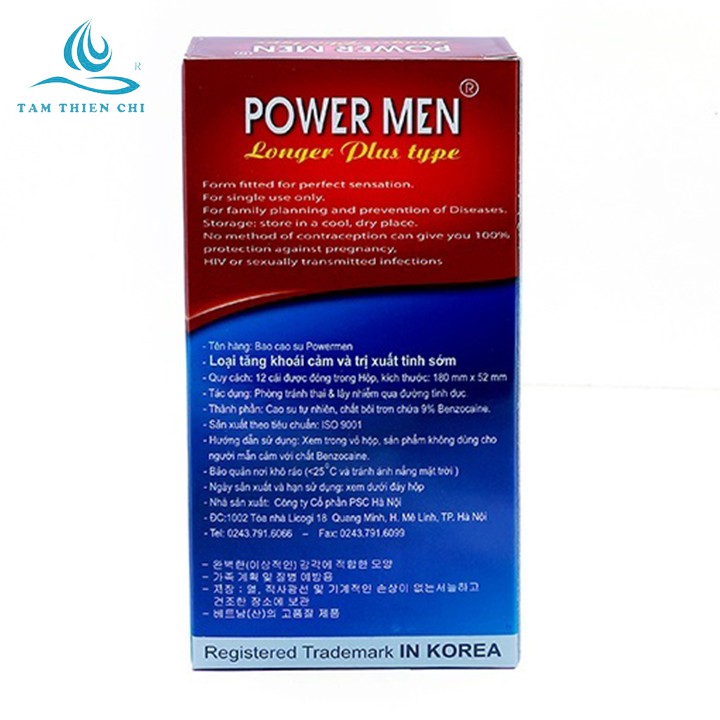 Hộp 12 chiếc Bao cao su POWERMEN LONGER PLUS PRO TTC