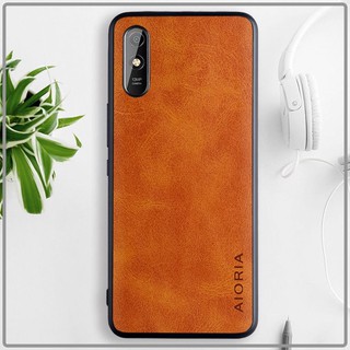 Ốp lưng cho Xiaomi Redmi 9A Da Khắc Logo AIORIA