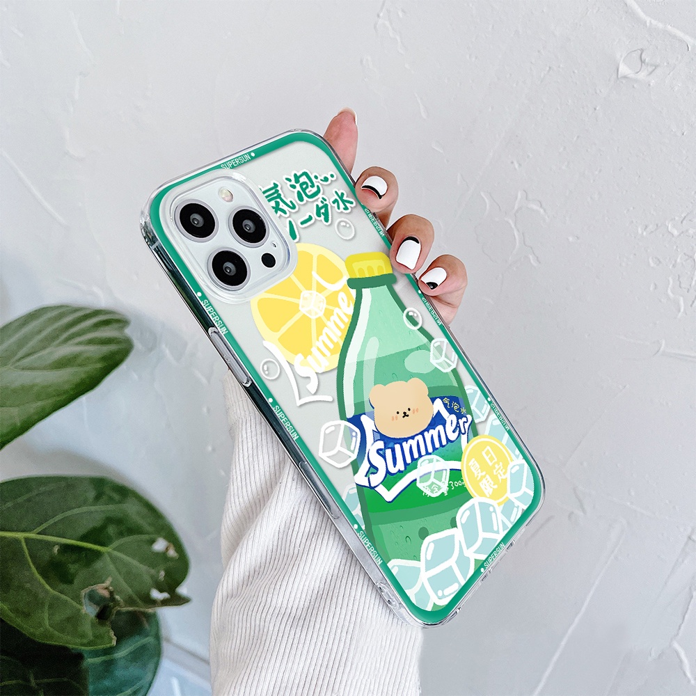 Ốp Điện Thoại Mềm Hình Nước Chanh / cola Cho Iphone 11 Pro Max 12 Pro Max 13 Pro Max Mini 6 7 8 6 7plus Se 2020 X Xs Xr 5 4
