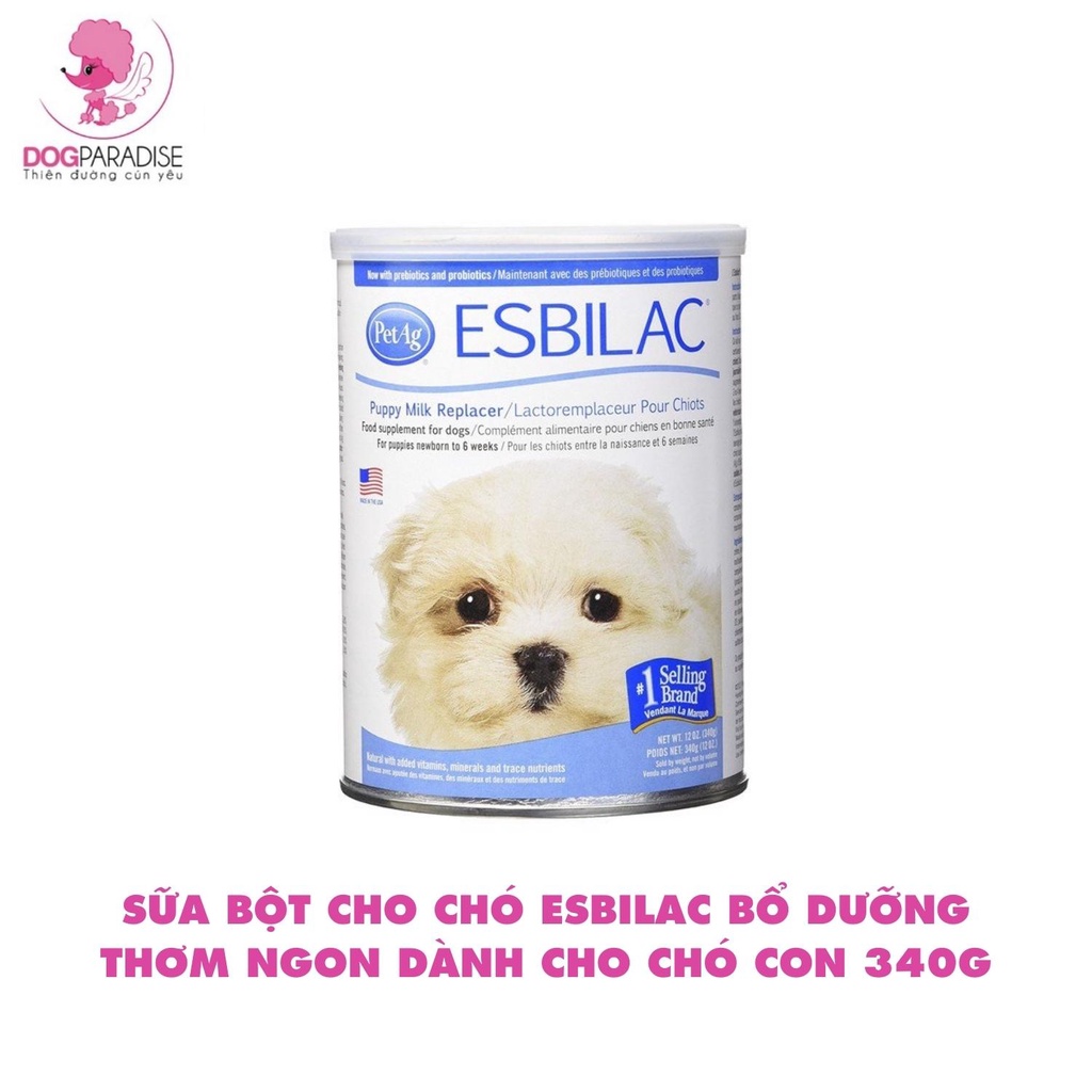 Sữa bột cho chó Esbilac bổ dưỡng thơm ngon dành cho chó con 340g - Dog Paradise