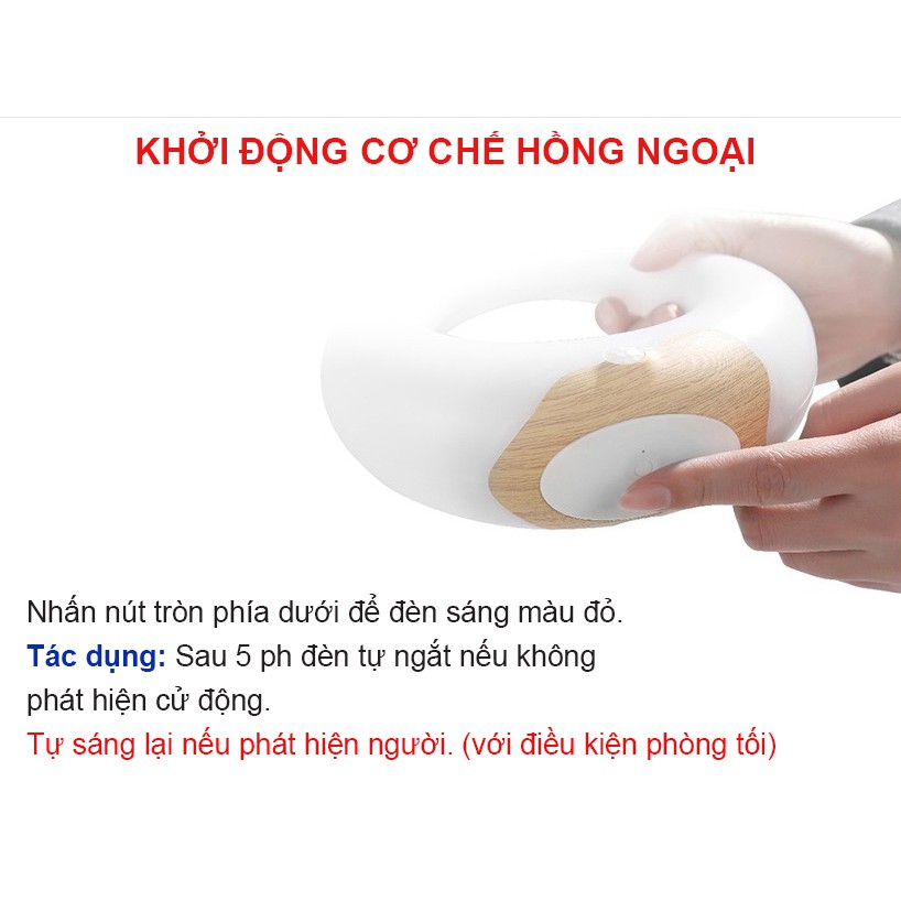 Đèn để bàn cảm ứng chạm điều khiển nhiều mức sáng, đọc sách, đèn ngủ tròn led đèn