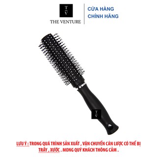 Lược tròn Black Skeleton Brush tạo kiểu tóc , uốn tóc