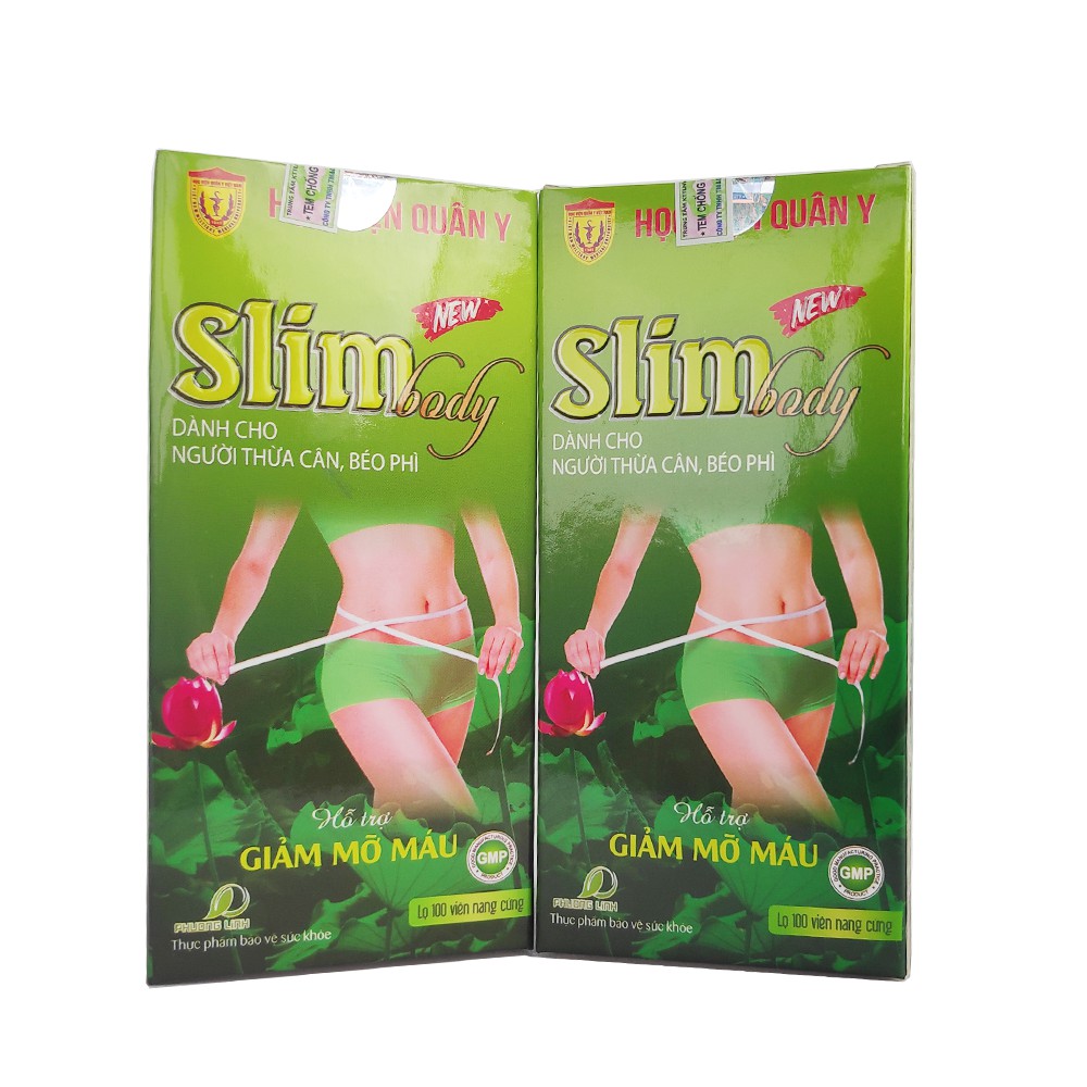 Bộ 2 Hộp Giảm Cân Slim Body New Học Viện Quân Y/ Dành cho người cơ địa khó giảm