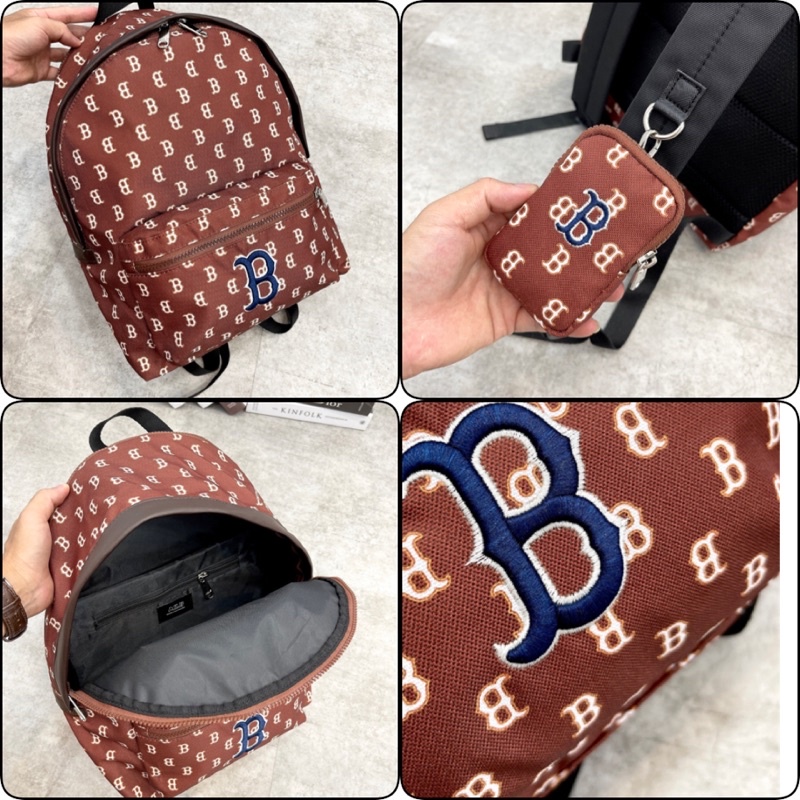 (HÀNG XUẤT XỊN) B486 M/L/B N/Y MONOGRAM BACKPACK NAVY Kích thước: 42 cm x 30 cm x 15 cm Made in Ko/rea full-tem-tag