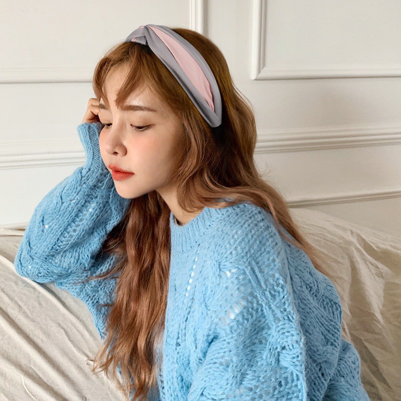 Băng Đô Nữ ❤️FREESHIP❤️ Băng Đô - Bờm tóc Nữ vải phối màu xoắn nơ điệu đà xinh xắn cho nữ mã L17-B