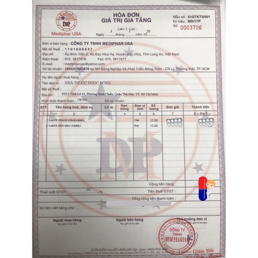 [MEDIPHAR USA] Sirô LARUE FERON - Bổ sung Lysin, Sắt, vitamin giúp bé ăn ngon | Thế Giới Skin Care