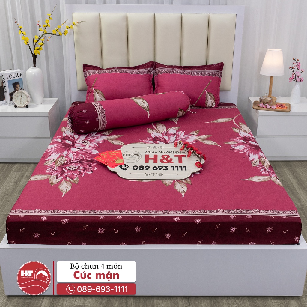 Bộ 4 Món Ga Gối Kèm Vỏ Ôm Cotton polly Họa Tiết Siêu Xinh | BigBuy360 - bigbuy360.vn