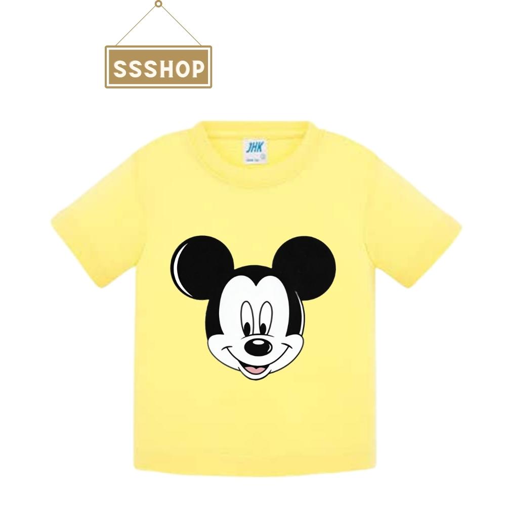 Áo thun trẻ em💖Áo cotton mát mịn In Hình chuột Mickey cho bé trai và bé gái - SSSHOP 03