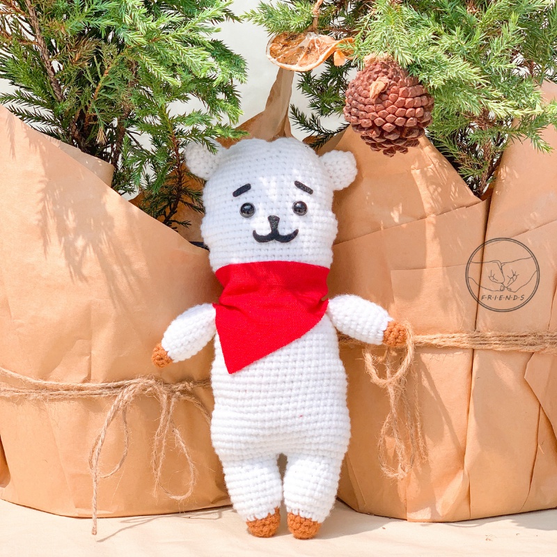 Thú đan len handmade Army RJ BT21