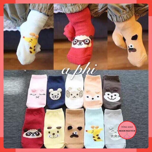 Tất cho bé chống trơn 𝑭𝒓𝒆𝒆𝒔𝒉𝒊𝒑 Lố 10 đôi tất cổ ngắn cho bé chống trượt có lớp cao su
