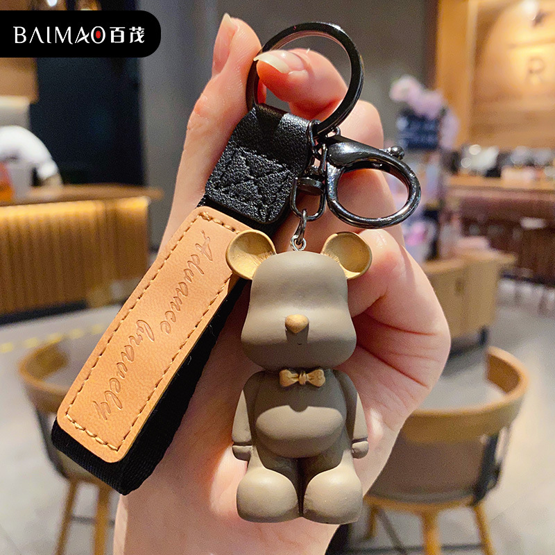 Móc khóa hình gấu bearbrick sieu đẹp dễ dương đủ 6 màu