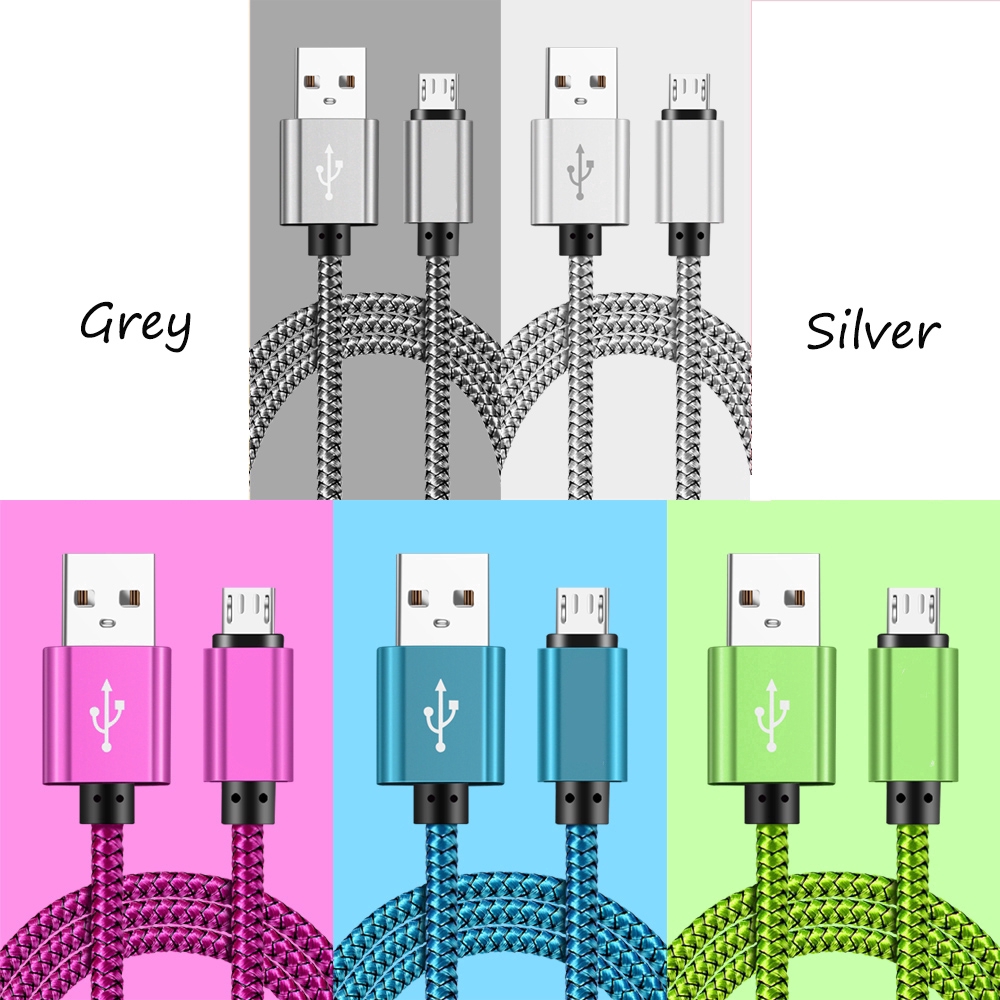 Cáp sạc truyền dữ liệu đầu Micro USB dây dù cho dòng Android Samsung Huawei