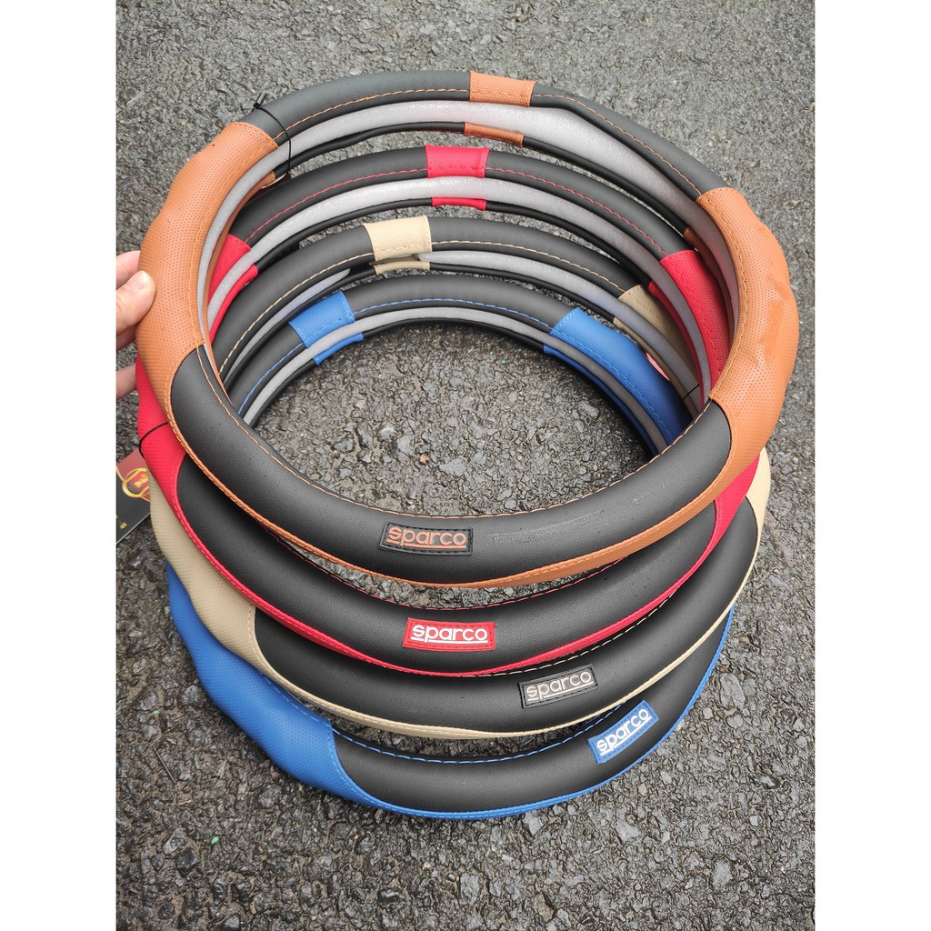 Bọc vô lăng Sparco cao cấp dành cho các dòng xe Đủ Màu - có logo Sparco.VL002