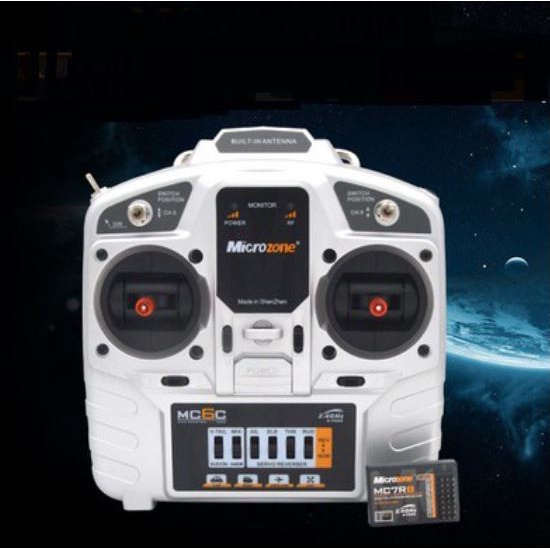 Tay điều khiển MC6C + rx MC7R dành cho máy bay cánh bằng su27 F22 xe mô hình cano tàu thuyền điều khiển từ xa TX