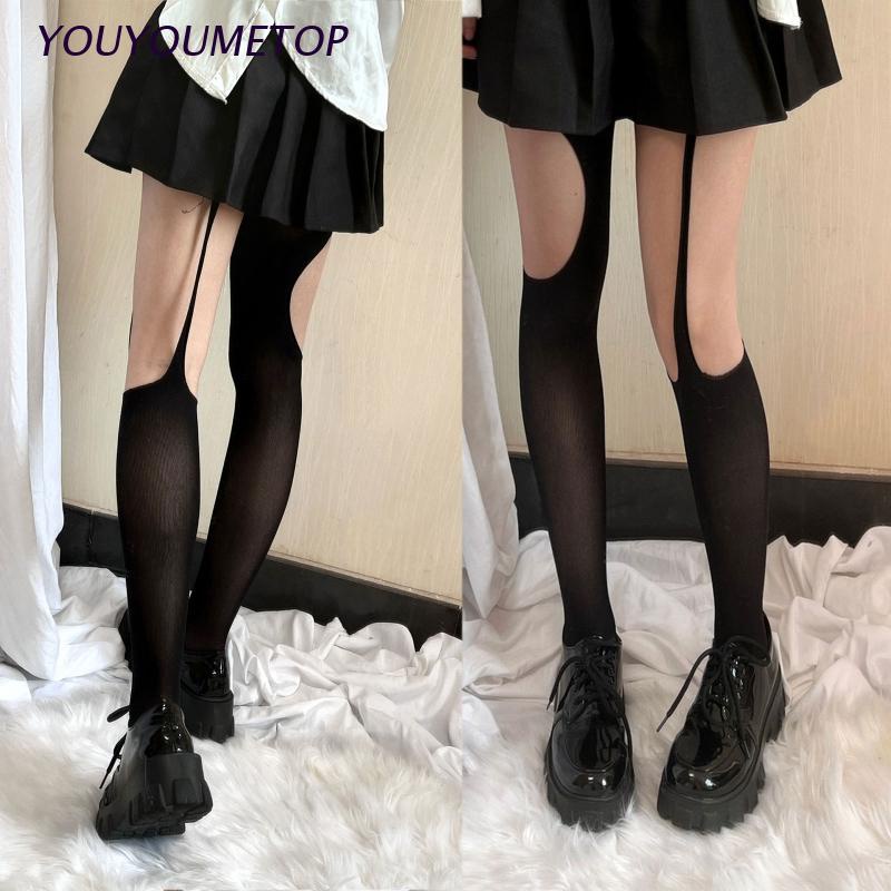 Quần Tất Đen Cắt Xẻ Táo Bất Quyến Rũ Cho Nữ