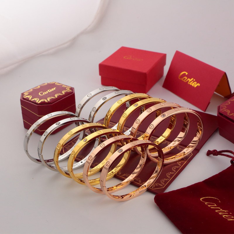 Vòng Tay Thép Không Gỉ Dễ Dàng Tháo Lắp Cho Nam Và Nữ Cartier