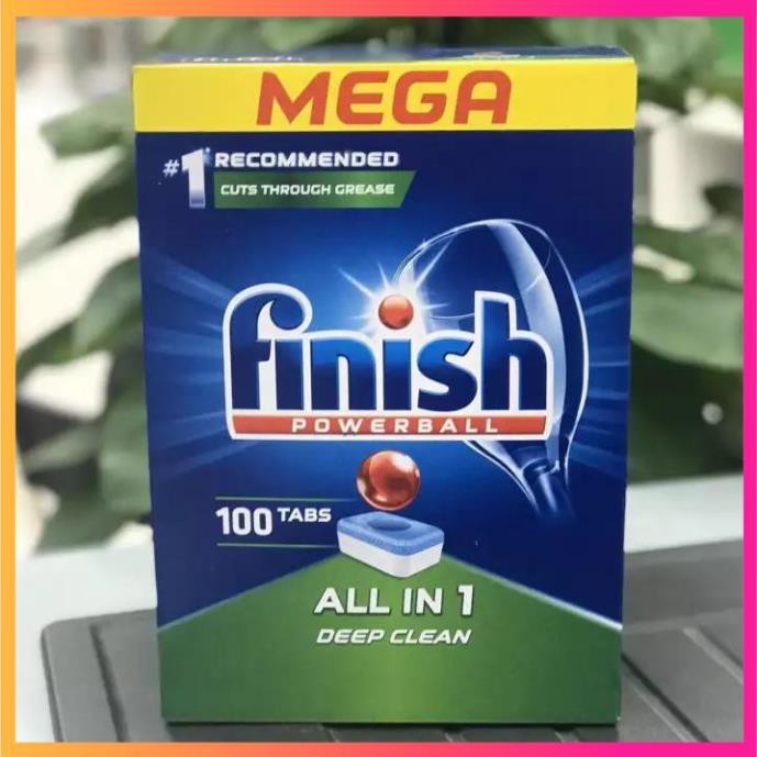 Viên rửa bát Finish All in One 120 viên (90 viên Chanh) dành cho máy rửa chén bát